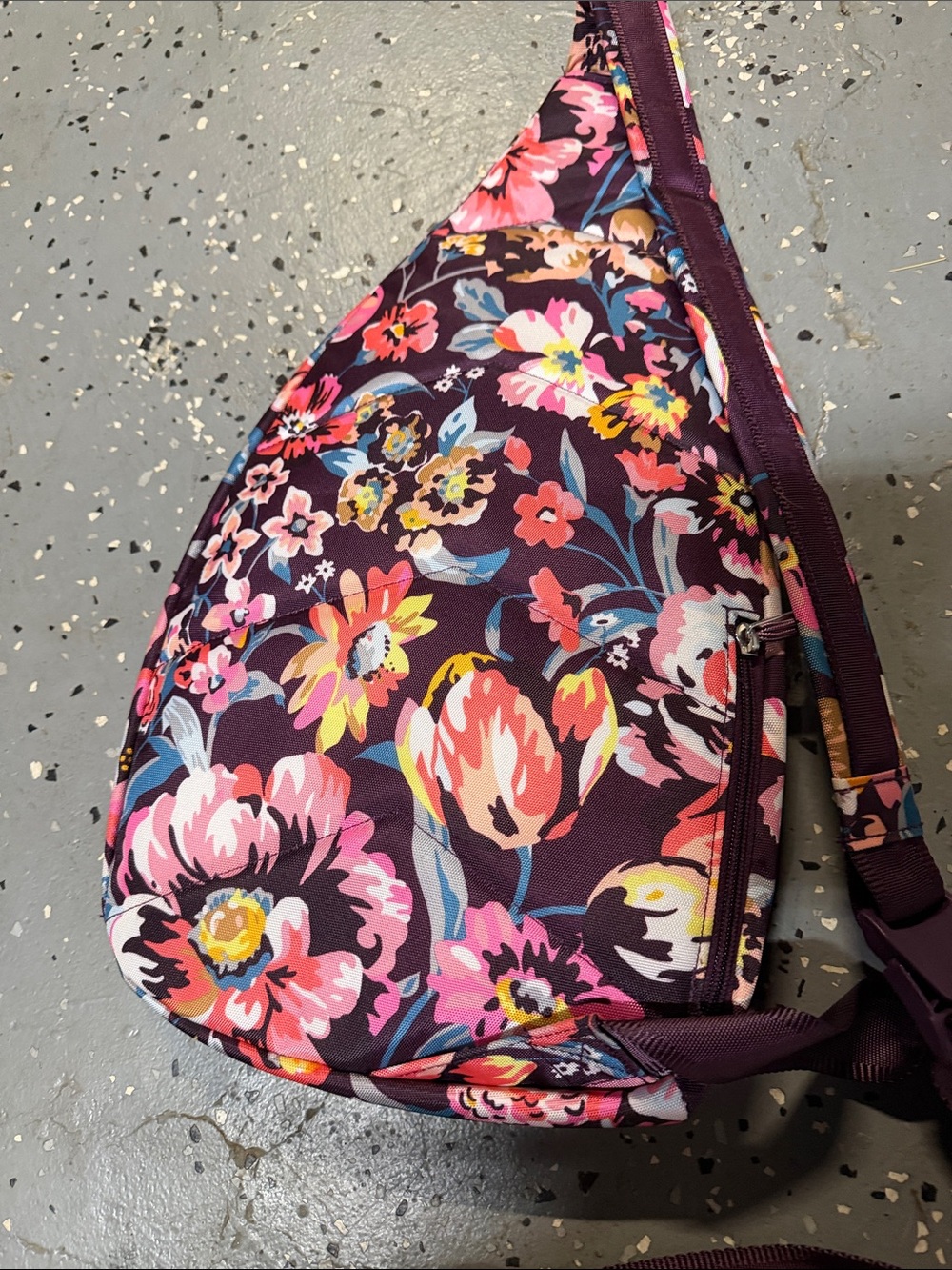 Vera Bradley Plum Floral Crossbody Sling in Pink, Blue & Yellow - Picture 4 of 4